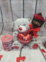 Oso de peluche, rosa con nombre y patatas - Imagen 4