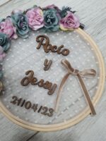 Bastidor porta alianzas boda