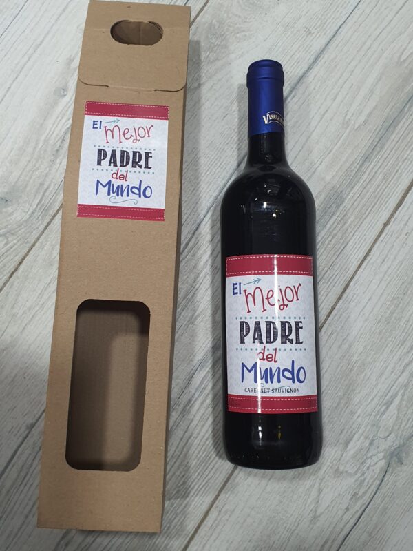 Botella de vino día del Padre - Imagen 1