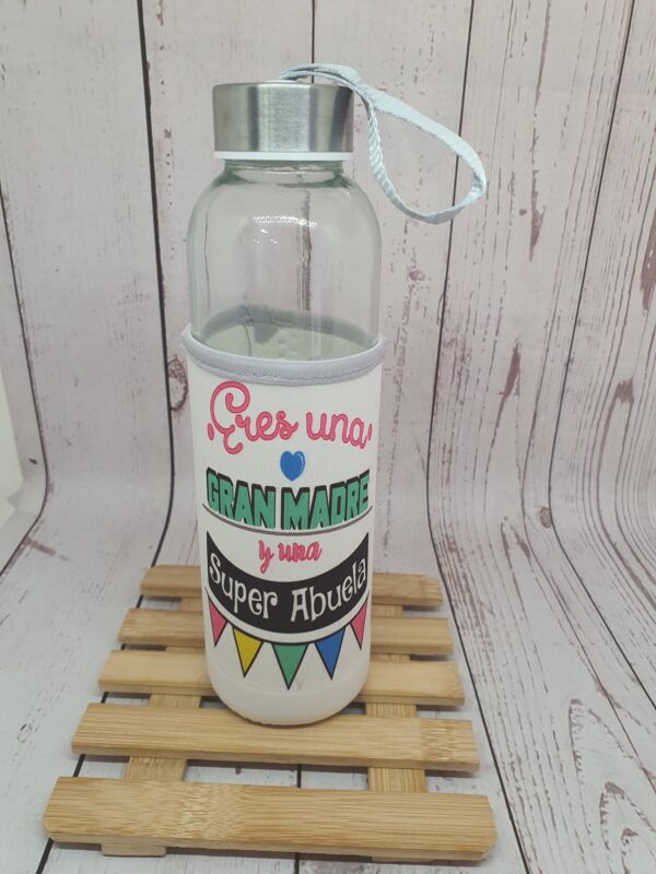Botella de cristal con funda - Imagen 3