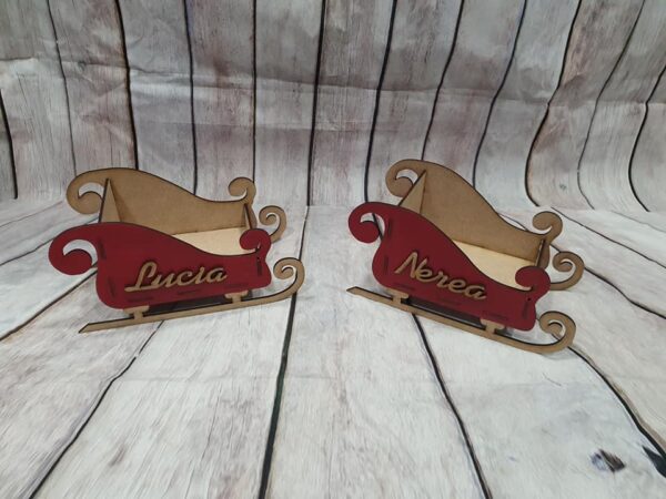 Trineo de madera con nombre personalizado - Imagen 3