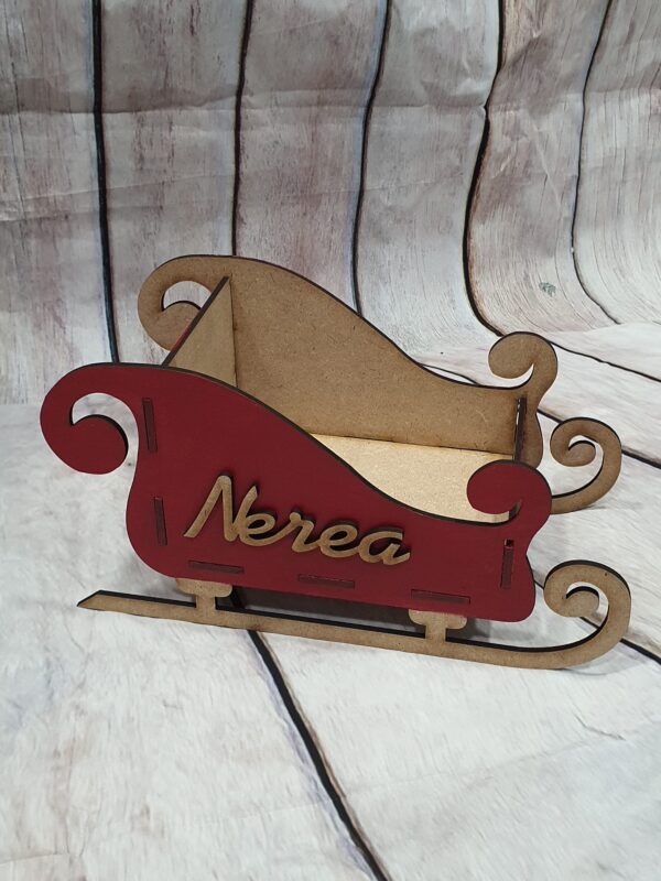 Trineo de madera con nombre personalizado - Imagen 4