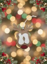 Adorno para árbol de navidad reno inicial - Imagen 2